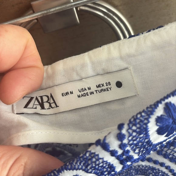 Zara high waisted embroidered shorts, size M, L, new - Picture 6 of 8